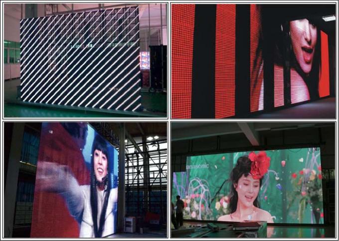 IP65 Waterproof LED Curtain Display Permanent Installation 110~220 V