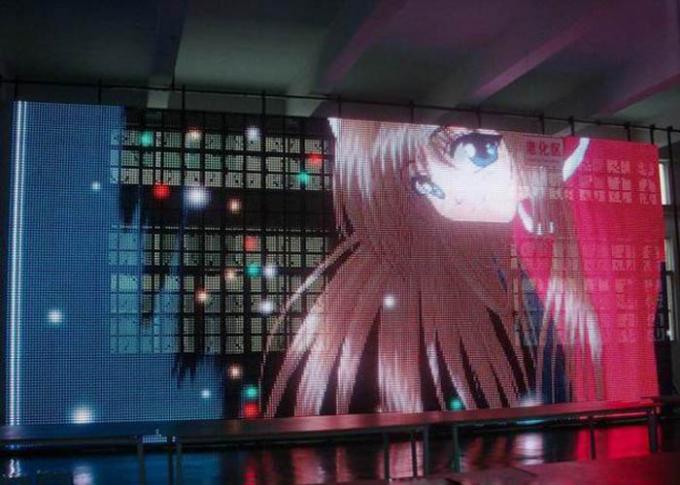 IP65 Waterproof LED Curtain Display Permanent Installation 110~220 V