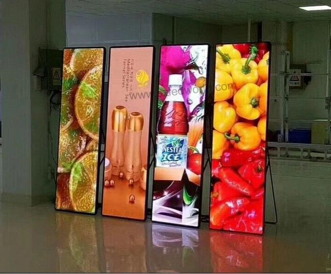 High Refresh Rate P5 Led Digital Signage Display 1000 Nits Brightness Floor Standing