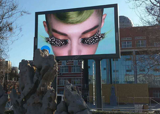 IP65/IP54 P6 LED Screen Outdoor Advertising Fixed Panel 3G / Wifi Wireless Pole Installation