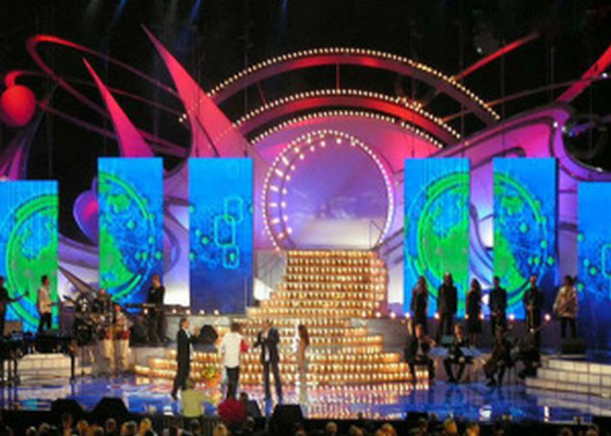 Indoor Led Video Curtain Rental 12.5 Pixel Pitch