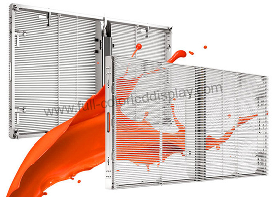 Full Color Mesh Curtain Transparent LED Video Wall Display P7.81 Ultra Power Saving