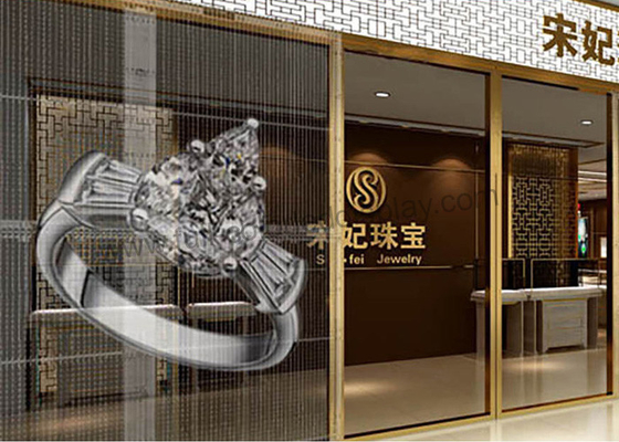 P3.91 P5.2 LED Transparent Video Wall Screen With Glass Building Advertising
