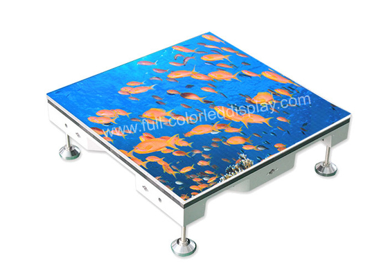 Acrylic LED floor tile Display SMD 2727 P3.91 P4.81 P5.2 P6.25 Aluminum Panel Material