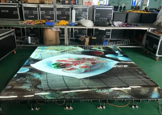 Acrylic LED floor tile Display SMD 2727 P3.91 P4.81 P5.2 P6.25 Aluminum Panel Material