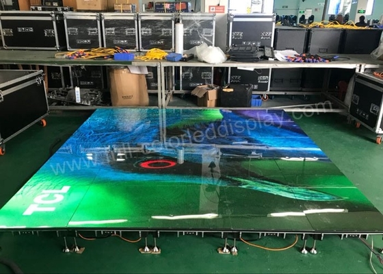 DJ Disco LED Stage Floor Display P4.81 1R1G1B Wide Viewing Angle With Sensing Chips