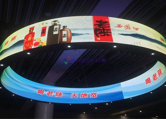 1500 Nits P4 Flexible Led Panel Video Screen IP40 1/15 Scan 240X120mm To Circle