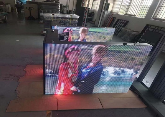 High Brightness Led Full Color Display 4mm Pixels For Outdoor Corner Advertising