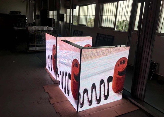 High Brightness Led Full Color Display 4mm Pixels For Outdoor Corner Advertising