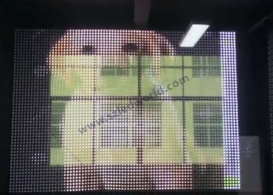 Full Color 5000nits Transparent LED Video Wall Soft Flexible Mesh Digital LED Screen